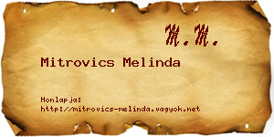 Mitrovics Melinda névjegykártya